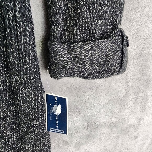 Womens Gray Karen Scott Open Front Cardigan Sweater 100% Acrylic Long Sleeve M - Picture 5 of 10